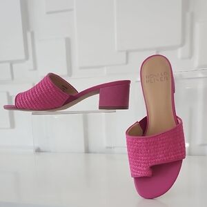 Donald J. Pliner Fuchsia Woven Mules